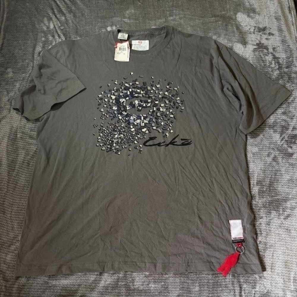 Ecko Unltd Mosaic Rhino Graphic T-Shirt Grey XXL NWT Vintage Streetwear Y2K